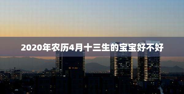 2020年农历4月十三生的宝宝好不好