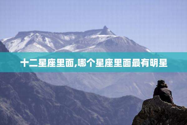 十二星座里面,哪个星座里面最有明星