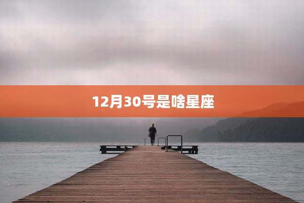 12月30号是啥星座
