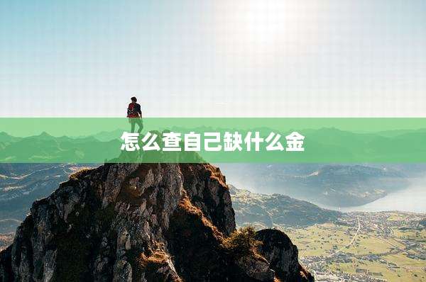 怎么查自己缺什么金
