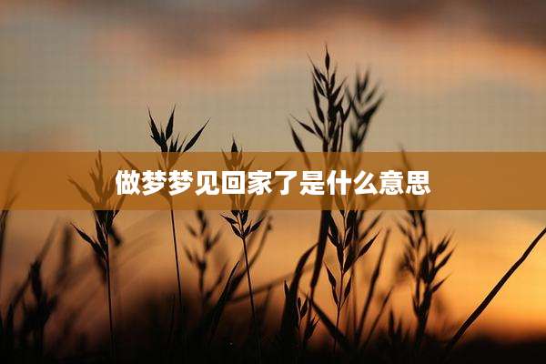 做梦梦见回家了是什么意思