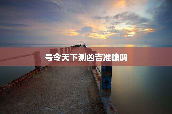 号令天下测凶吉准确吗