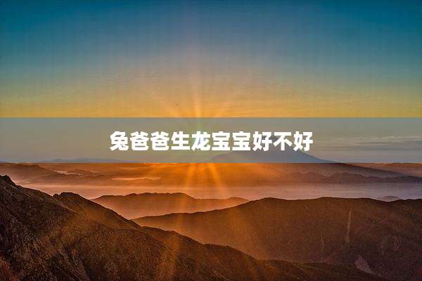 兔爸爸生龙宝宝好不好