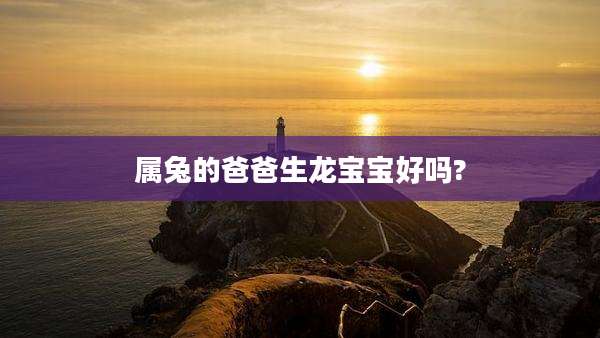 属兔的爸爸生龙宝宝好吗?
