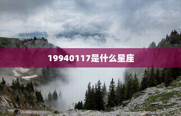 19940117是什么星座