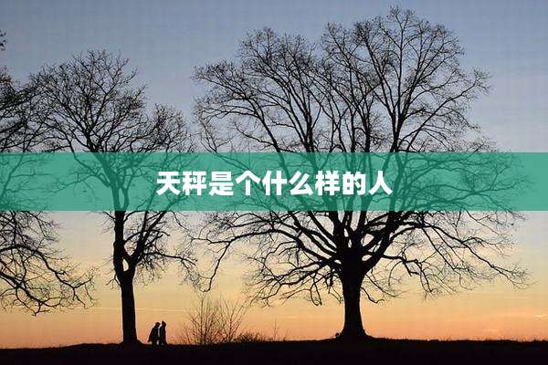 天秤是个什么样的人