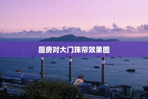 厨房对大门珠帘效果图
