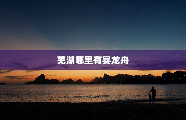 芜湖哪里有赛龙舟