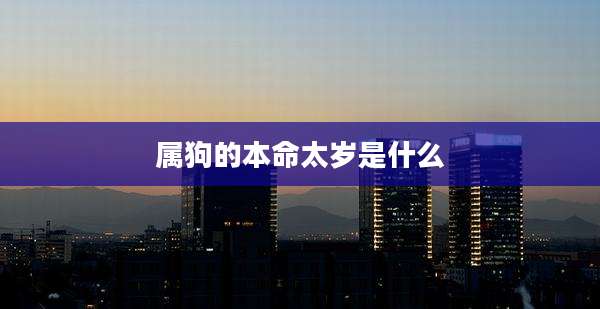 属狗的本命太岁是什么