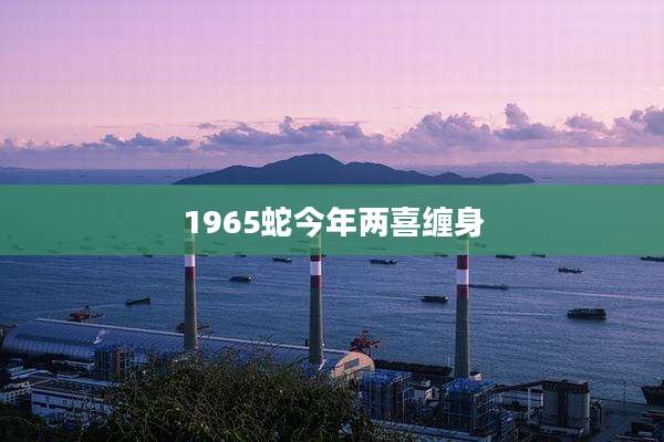 1965蛇今年两喜缠身