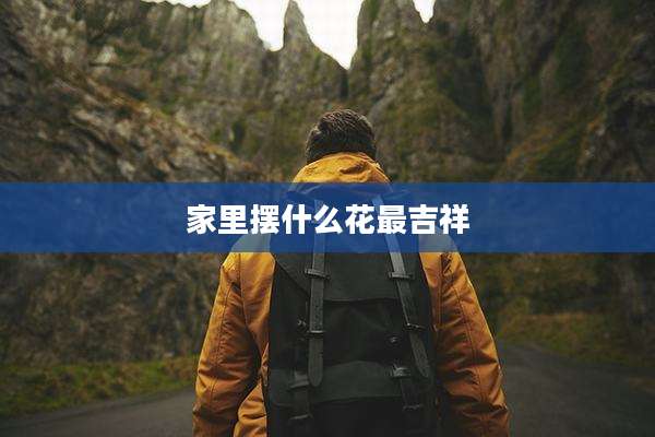 家里摆什么花最吉祥