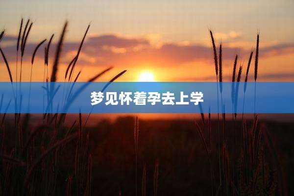 梦见怀着孕去上学