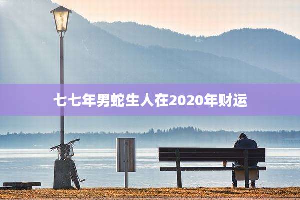 七七年男蛇生人在2020年财运