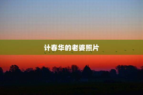 计春华的老婆照片