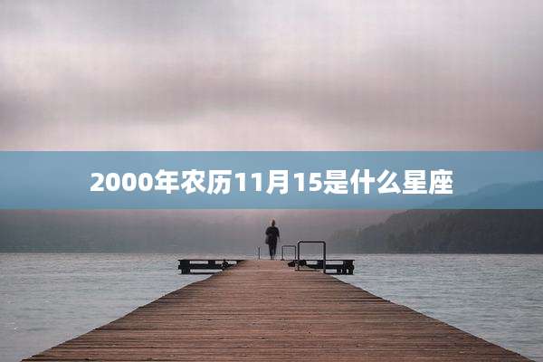 2000年农历11月15是什么星座
