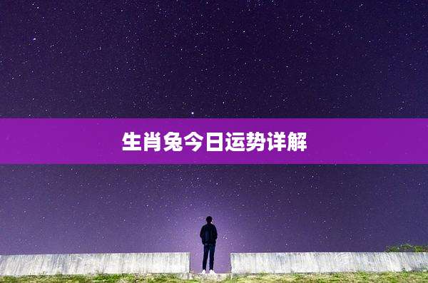 生肖兔今日运势详解