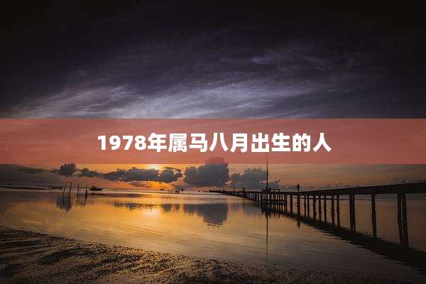 1978年属马八月出生的人