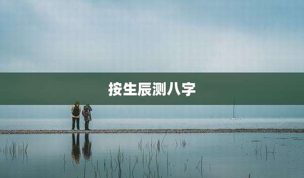 按生辰测八字