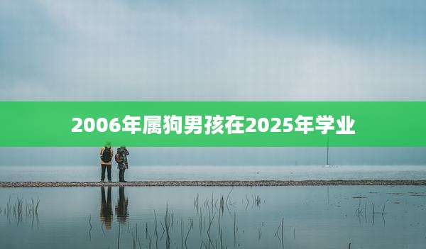 2006年属狗男孩在2025年学业