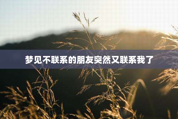 梦见不联系的朋友突然又联系我了