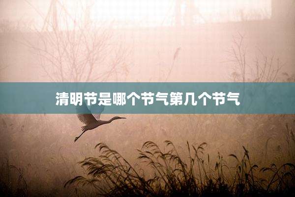 清明节是哪个节气第几个节气