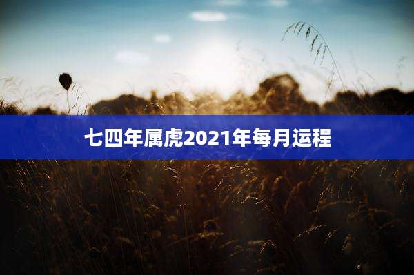 七四年属虎2021年每月运程