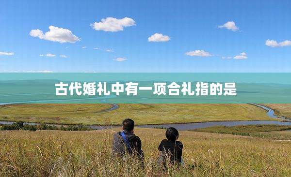 古代婚礼中有一项合礼指的是