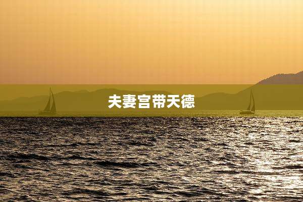 夫妻宫带天德