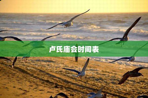 卢氏庙会时间表