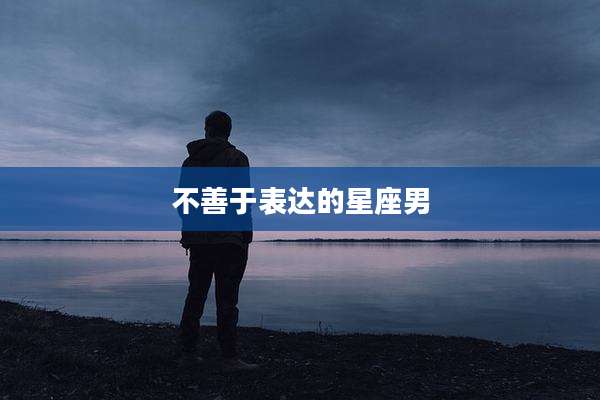 不善于表达的星座男