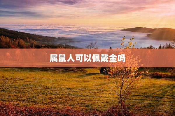 属鼠人可以佩戴金吗