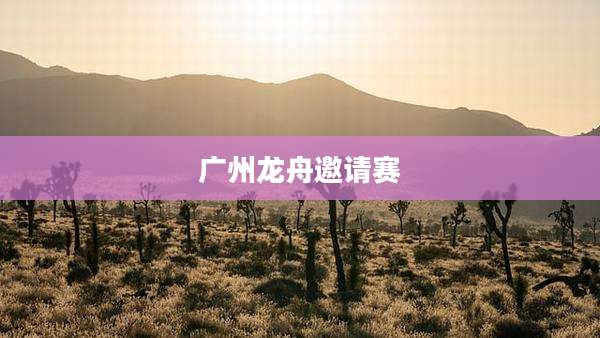广州龙舟邀请赛