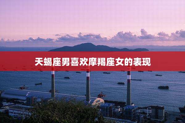 天蝎座男喜欢摩羯座女的表现