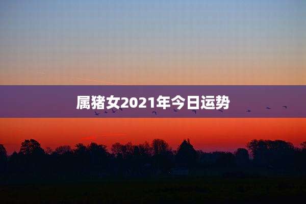 属猪女2021年今日运势