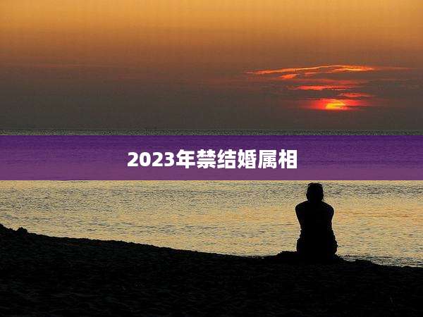 2023年禁结婚属相