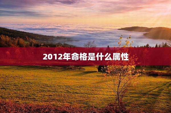 2012年命格是什么属性