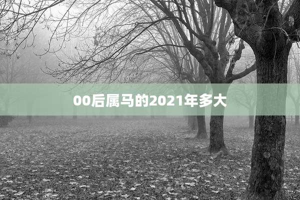 00后属马的2021年多大