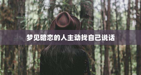 梦见暗恋的人主动找自己说话