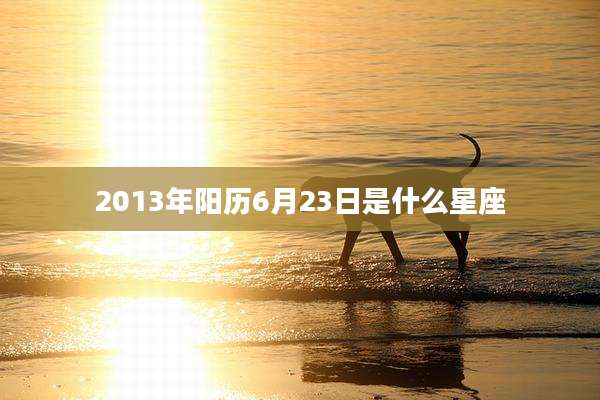 2013年阳历6月23日是什么星座