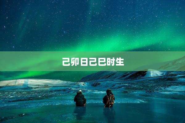 己卯日己巳时生