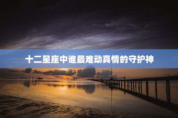 十二星座中谁最难动真情的守护神