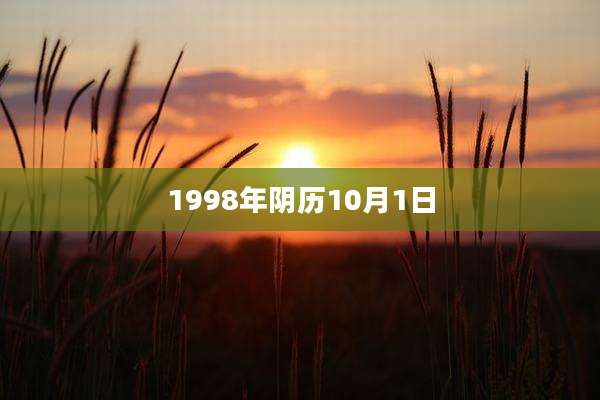 1998年阴历10月1日