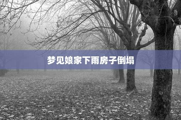 梦见娘家下雨房子倒塌