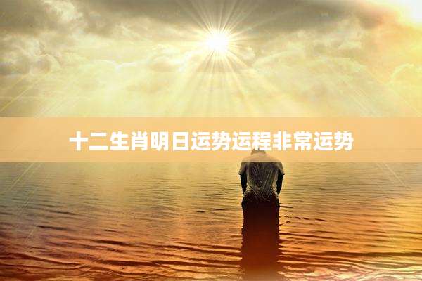十二生肖明日运势运程非常运势