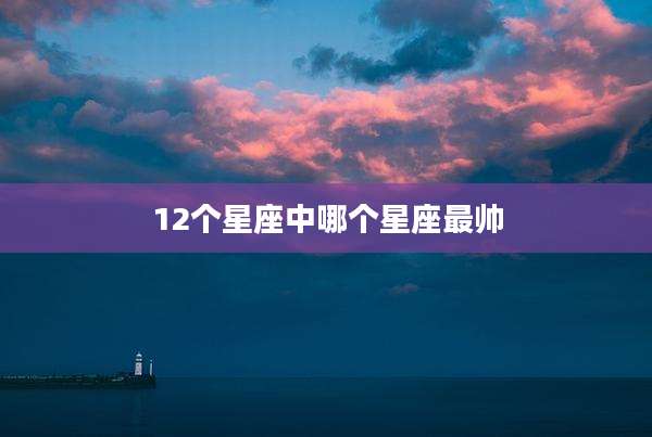 12个星座中哪个星座最帅