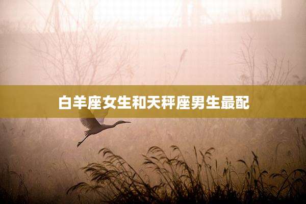 白羊座女生和天秤座男生最配