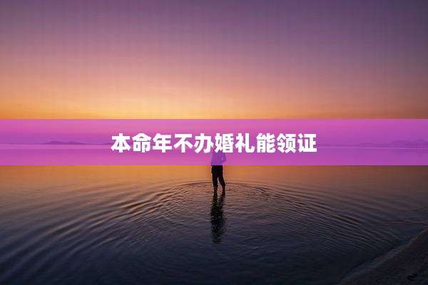 本命年不办婚礼能领证