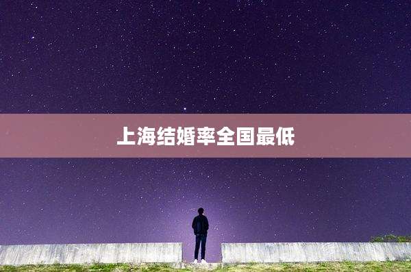 上海结婚率全国最低