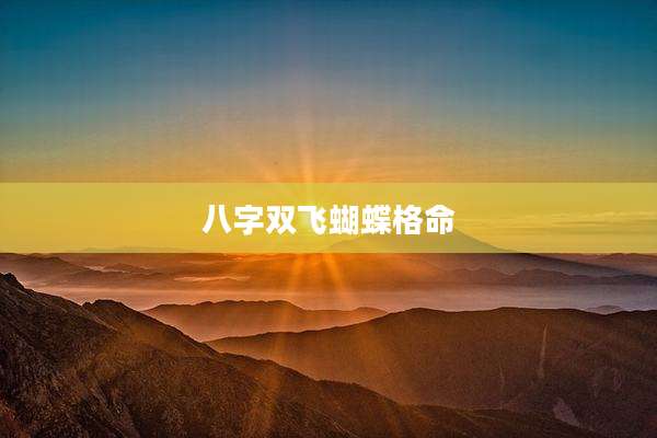 八字双飞蝴蝶格命