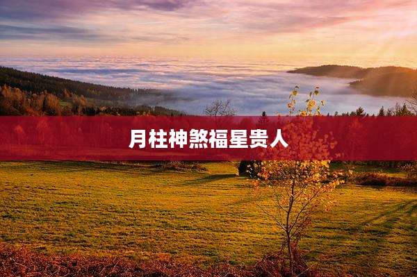 月柱神煞福星贵人